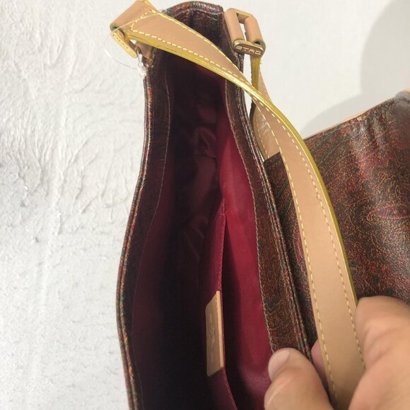 Etro Brown and Gold Paisley Bag - Picture 12 of 16